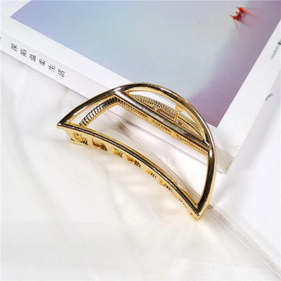 2022, noi femei, elegante, auriu, geometric, gheare de păr din metal, agrafe de păr de crab, bentiță, accesorii de păr la modă