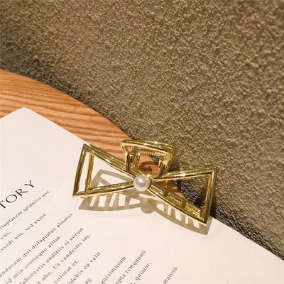 2022, noi femei, elegante, auriu, geometric, gheare de păr din metal, agrafe de păr de crab, bentiță, accesorii de păr la modă