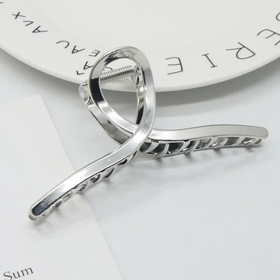 2022, noi femei, elegante, auriu, geometric, gheare de păr din metal, agrafe de păr de crab, bentiță, accesorii de păr la modă