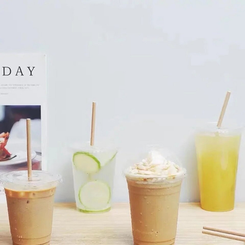 50 de bucăți cești cu fructe cu gheață de unică folosință cu capac pentru băuturi la rece cești de unică folosință cu capac