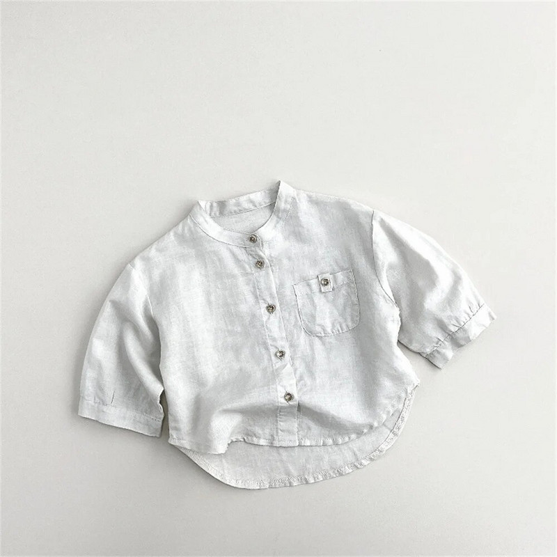 Linane Särk Poisile Suveriided Laste Topid Pikkade varrukatega pluus Tüdrukutele Beebipluusid Väikelapse mantel Laste Särgid Kevad M457