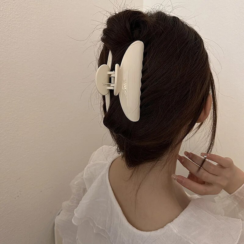 Elegantiškos moteriškos plaukų žnyplės segtukai didelio dydžio akriliniai plaukų žnyplės korėjietiški madingi plaukų aksesuarai mergaitėms, segtukai, galvos apdangalai