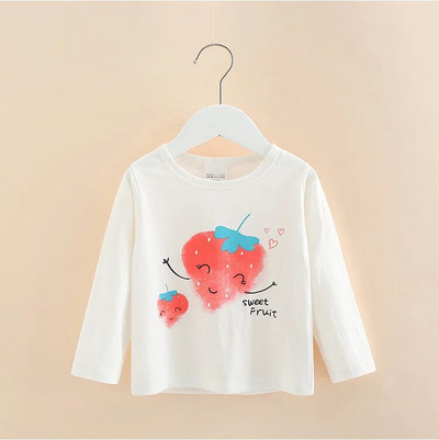 2023 primăvara toamnă modă nou 3 4 5 6 7 8 9 10 ani copii drăguț culoare bomboane topuri cu mânecă lungă desene animate tricou de bază pentru fetițe