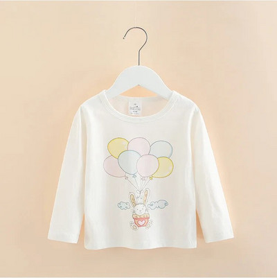 2023 primăvara toamnă modă nou 3 4 5 6 7 8 9 10 ani copii drăguț culoare bomboane topuri cu mânecă lungă desene animate tricou de bază pentru fetițe