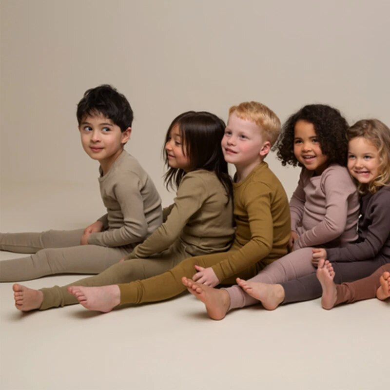 Tricou cu mâneci lungi pentru copii Haine băiețel pentru fetiță Costum din bumbac pentru copii Îmbrăcăminte pentru copii Topuri pentru copii cu nervuri Lenjerie de dormit pentru bebeluși