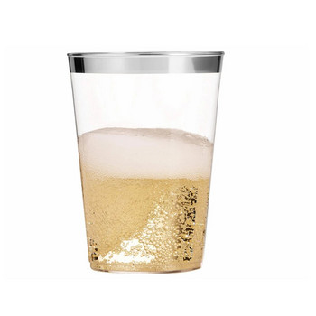 20 броя чаши за вино за еднократна употреба 12 унции прозрачна твърда пластмаса пластмасова чаша с рамки за рожден ден Сватба Чаши за шампанско