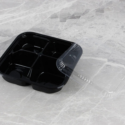 Jednokratna plastična kutija za pakiranje hrane, kutije s poklopcem, prijenosna kutija za voće, rešetka, posude za hranu za ponijeti za deserte