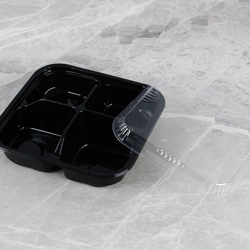 Jednokratna plastična kutija za pakiranje hrane, kutije s poklopcem, prijenosna kutija za voće, rešetka, posude za hranu za ponijeti za deserte