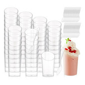 24 de bucăți mousse de înghețată pentru desert Picnic pentru petrecere Ambalare pentru desert Cupe pentru budincă Materiale de Crăciun din plastic