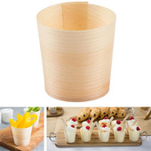 50 bucăți x accesorii pentru petreceri de nuntă acasă, 45*45 mm, de unică folosință, din lemn de pin, cartofi prăjiți, ceașcă de servire pentru desert