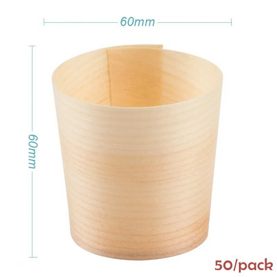 50 bucăți x accesorii pentru petreceri de nuntă acasă, 45*45 mm, de unică folosință, din lemn de pin, cartofi prăjiți, ceașcă de servire pentru desert