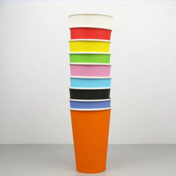 Голяма цветна хартиена чаша, Направи си сам, уплътнител, 500 ml, 16A, на едро, 10 бр.