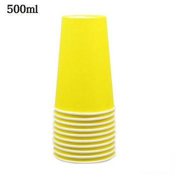 Голяма цветна хартиена чаша, Направи си сам, уплътнител, 500 ml, 16A, на едро, 10 бр.