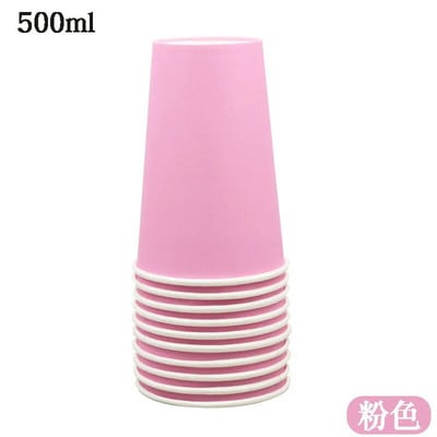 Nagy színes papírpohár, barkács sűrítés, 500ml, 16A, nagyker, 10db