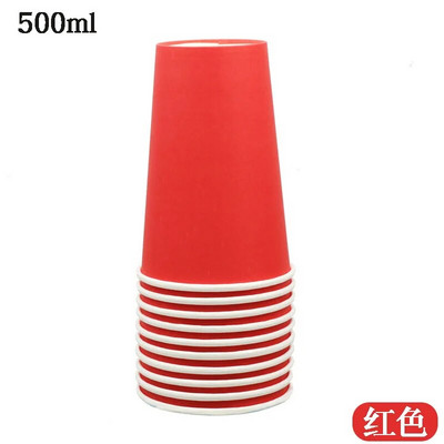 Nagy színes papírpohár, barkács sűrítés, 500ml, 16A, nagyker, 10db