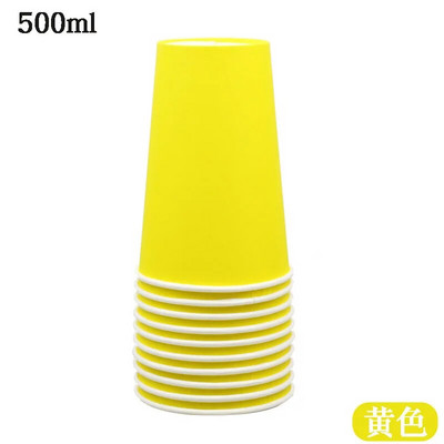 Nagy színes papírpohár, barkács sűrítés, 500ml, 16A, nagyker, 10db