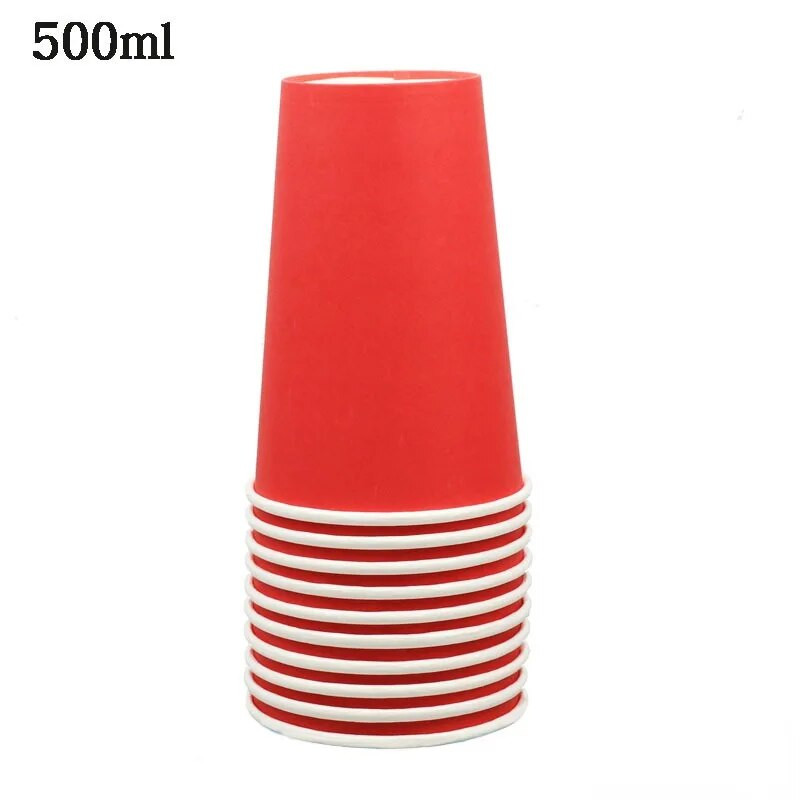 Nagy színes papírpohár, barkács sűrítés, 500ml, 16A, nagyker, 10db