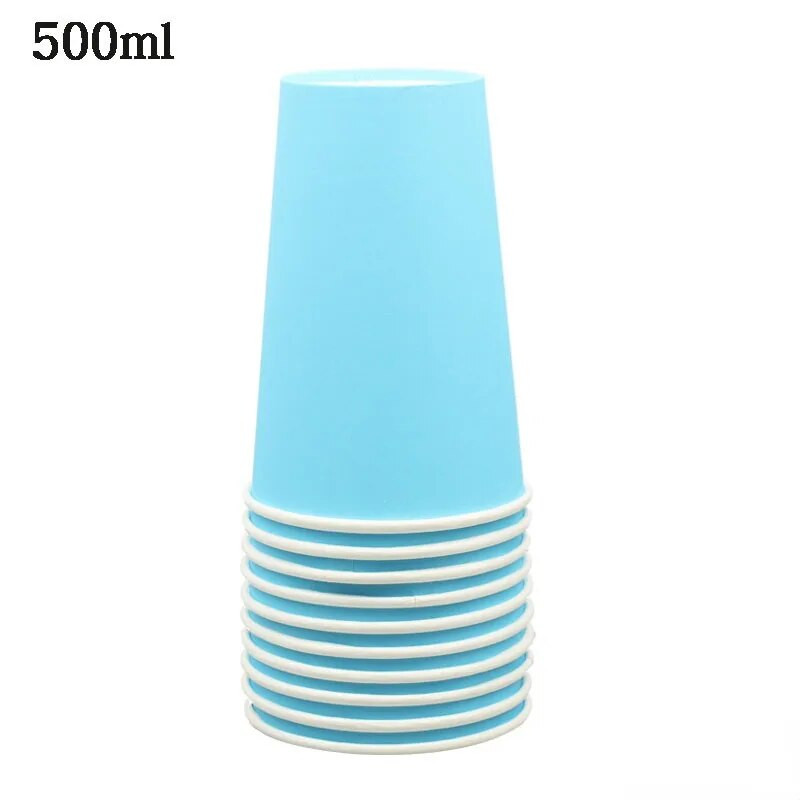 Nagy színes papírpohár, barkács sűrítés, 500ml, 16A, nagyker, 10db