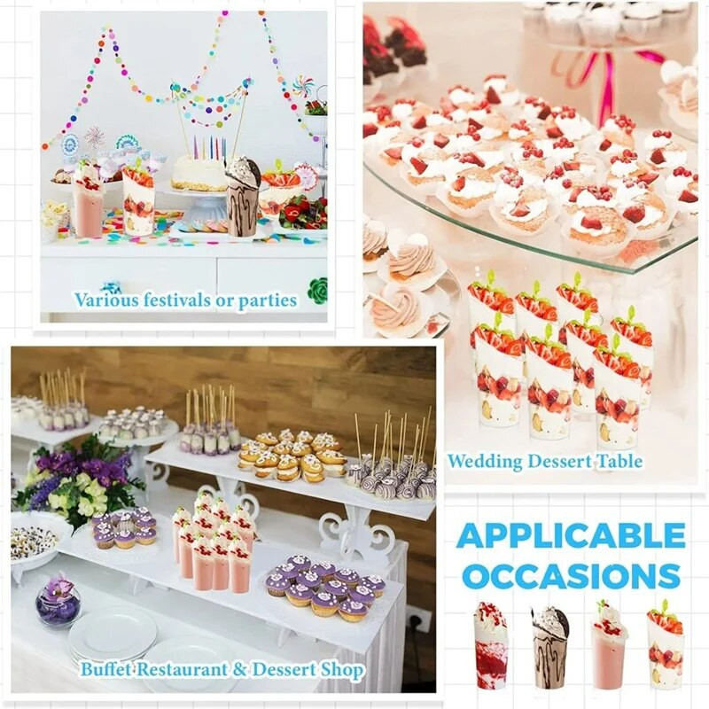 24 bucăți mousse de înghețată pentru desert Picnic pentru petrecere Ambalare pentru desert Cupe pentru budincă Rechizite transparente de Crăciun