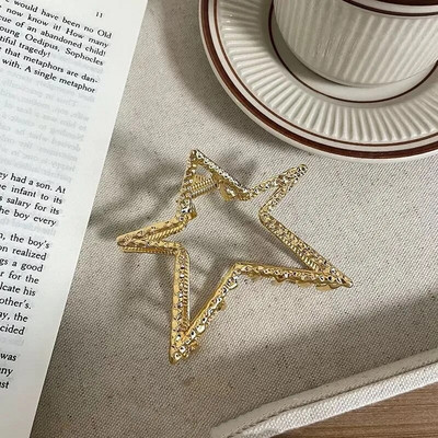 Y2K Aesthetic Metal Hollow Star Pentagram Heart Hair Claws Καρφίτσες μαλλιών για γυναίκες Αλογοουρά Shark Clip Αξεσουάρ για μαλλιά καβούρι νύχια