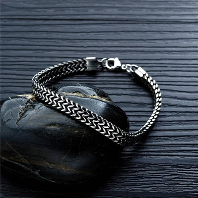 ZORCVENS Men Bracelet & Bangle Christmas Gift Stainless Steel Bracelet Silver Color Link Wheat Double Chain Jewelry Dropshipping