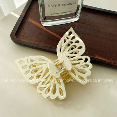 Kétrétegű, üreges pillangós hajtű divatos fejdísz Hajkörmös nagy hajtű rák fejpánt klipek Dísz hajtartozékok