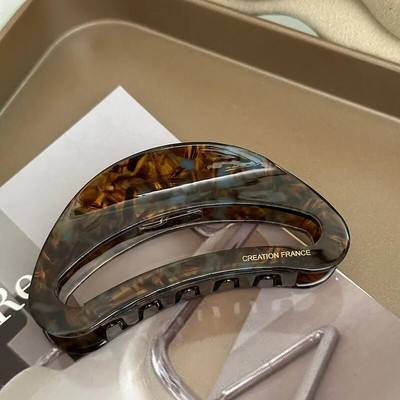 Vintage acetát leopárdmintás hajcsat karmok női lányok könnyű luxus cápa hajcsat fejfedők divatos hajkiegészítők