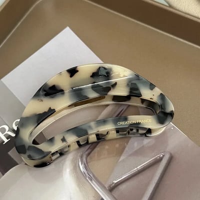 Vintage acetát leopárdmintás hajcsat karmok női lányok könnyű luxus cápa hajcsat fejfedők divatos hajkiegészítők