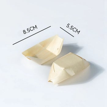 150 БР. Суши лодки за еднократна употреба Чинии за предястия Дървени чинии за предястия Парти комплекти за суши и сашими