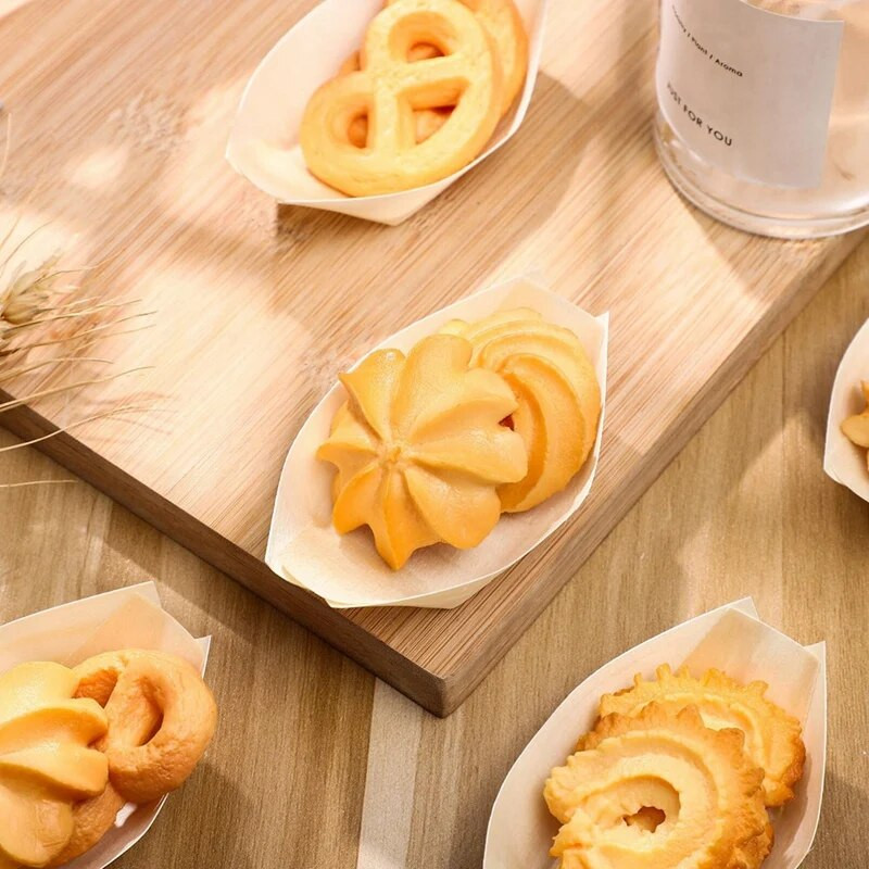 150 vnt. vienkartinių sušių valčių užkandžių lėkštės Medinės užkandžių lėkštės sušių ir sašimi vakarėlių rinkiniai