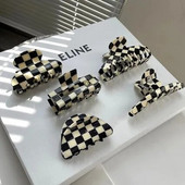 INS Fashion Agrafe acrilice cu gheare pentru păr, negru, alb, neted, bej, neregulat, geometric, ac de păr pentru femei, bijuterii, cadouri