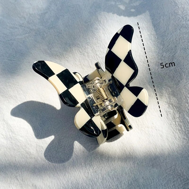 INS Fashion Agrafe acrilice cu gheare pentru păr, negru, alb, neted, bej, neregulat, geometric, ac de păr pentru femei, bijuterii, cadouri