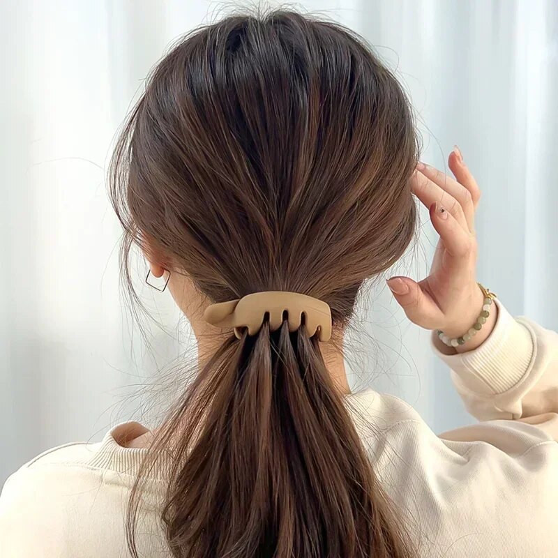 Koreai Twist Claw klipek egyszínű, egyszerű dizájn magas lófarok hajformázó eszköz Hajkiegészítők Rák hajfogó női fejfedőknek
