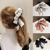 Új szalag masni banáncsipesz aranyos gyöngyház hajcsat Barrette női hajkiegészítők divat egyszínű elegáns hajkörmök