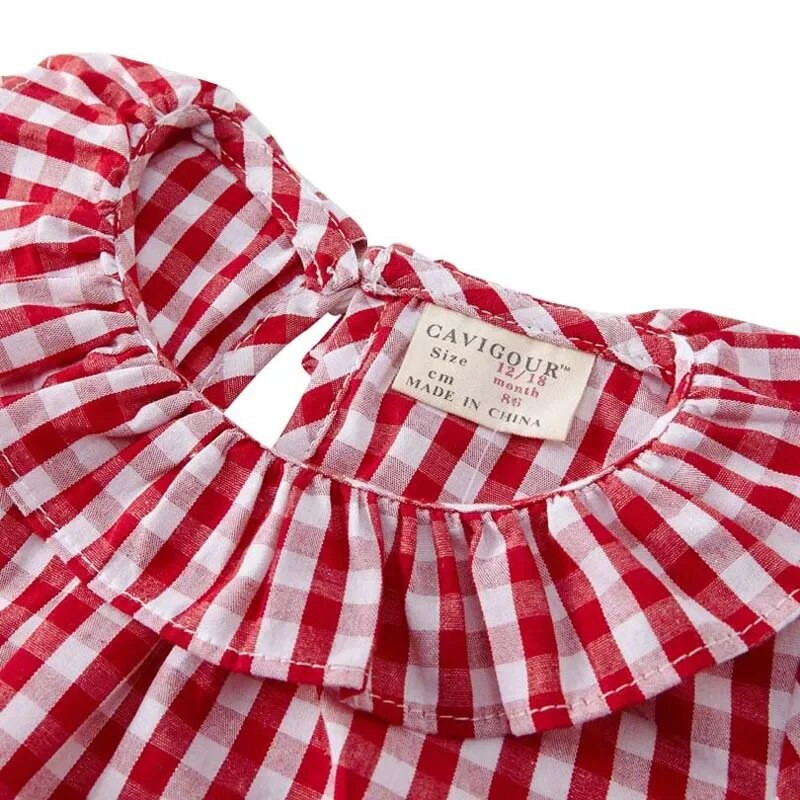 2024 nyár tavaszi baba lányok blúz pamut felső Peter Pan gallér kockás tipegő lány ing Ruhák ruházat lány csecsemő 1-5 éves korig