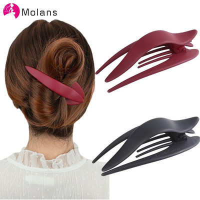 Molans New Simple Matte Duckbill Hair Claws Едноцветни щипки за коса Аксесоари за коса за жени Цветни фиби за коса Конска опашка Шапки