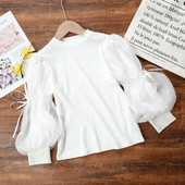 Fete Stil de toamnă Îmbrăcăminte pentru copii Top Toamnă Coreeană Rochie de Toamnă Fete Primăvară și Toamnă Bumbac Culoare Solidă Fete Colthes