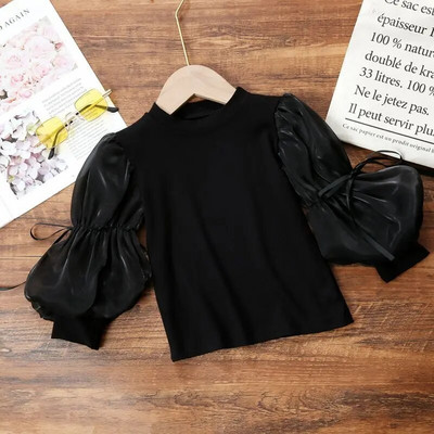 Fete Stil de toamnă Îmbrăcăminte pentru copii Top Toamnă Coreeană Rochie de Toamnă Fete Primăvară și Toamnă Bumbac Culoare Solidă Fete Colthes