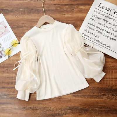 Fete Stil de toamnă Îmbrăcăminte pentru copii Top Toamnă Coreeană Rochie de Toamnă Fete Primăvară și Toamnă Bumbac Culoare Solidă Fete Colthes