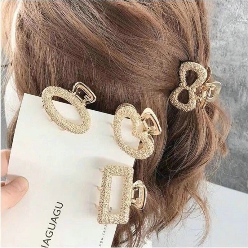 Fémes mini rák hajcsat, divatos matt masni haj karmos női lányok arany színű cápacsat 2022 koreai divatos fejdísz