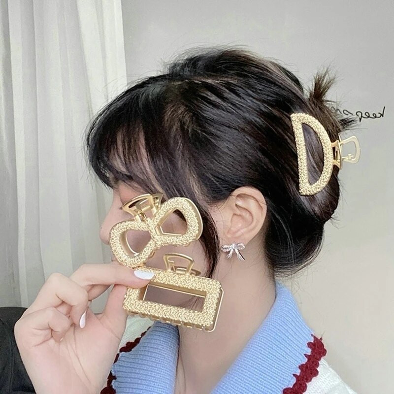 Badu.bg Метална мини щипка за коса с раци, модна щипка за коса с ...