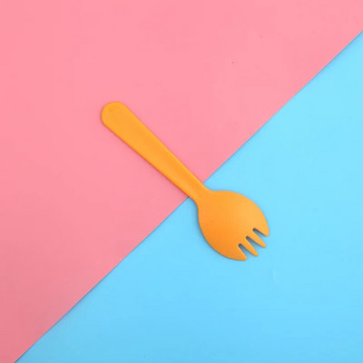 50 τμχ Πλαστικά κουτάλια μιας χρήσης Πιρούνια για κέικ Παγωτό Σαλάτα Φρούτα Επιδόρπιο Σούπα Τσάι Καφέ πάρτι κέικ Προμήθειες ψησίματος