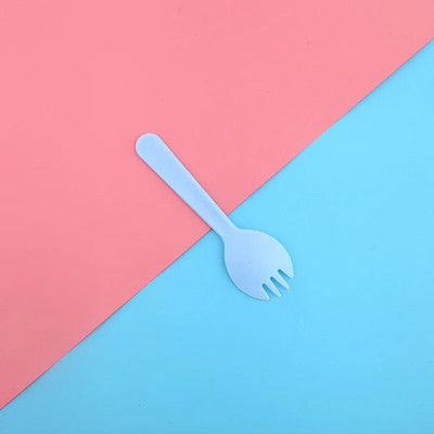 50 τμχ Πλαστικά κουτάλια μιας χρήσης Πιρούνια για κέικ Παγωτό Σαλάτα Φρούτα Επιδόρπιο Σούπα Τσάι Καφέ πάρτι κέικ Προμήθειες ψησίματος