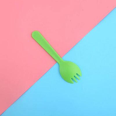 50 τμχ Πλαστικά κουτάλια μιας χρήσης Πιρούνια για κέικ Παγωτό Σαλάτα Φρούτα Επιδόρπιο Σούπα Τσάι Καφέ πάρτι κέικ Προμήθειες ψησίματος