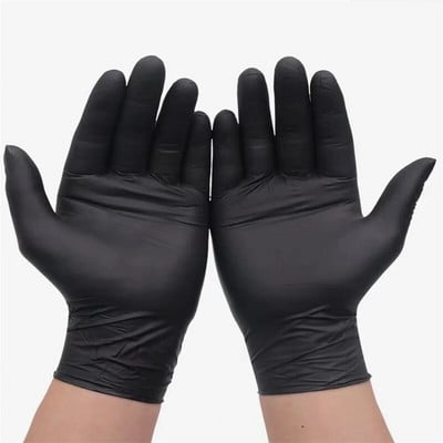 10/5/1Pc Μαύρα γάντια Μίας χρήσης Λατέξ Χωρίς Σκόνη Εξεταστικό Γάντι Μέγεθος Μικρό Μεσαίο Μεγάλο X-Large Κάλυμμα χειρός βινυλίου νιτριλίου S XL