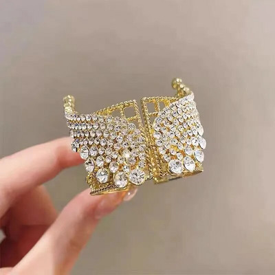 Μεταλλικό κλιπ με ψηλή αλογοουρά από κράμα Pearl Crown Premium Sense Shark Clip Fixed Hair Clip Αξεσουάρ για τα μαλλιά