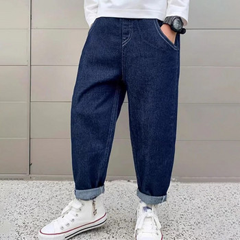 2024 Пролет Есен Модни дънкови панталони за момчета Детски панталони Ежедневни детски дънки Панталони за 4-14 години Облекло за тийнейджъри