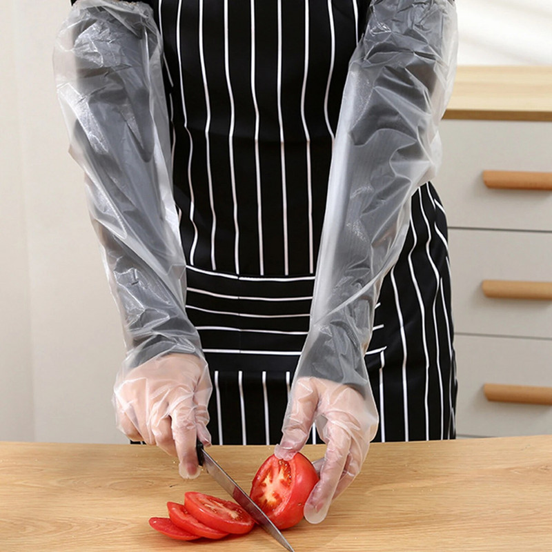 Mănuși de protecție a muncii de unică folosință pentru uz casnic Mănuși de curățare de calitate transparentă Latex 10 buc Mănuși anti-alunecare pentru alimente fără acid