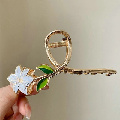 Floare mare rafinată ochi coreean piatră floare clemă de prindere din spate a capului clemă de rechin clemă de păr clemă de păr accesorii de păr