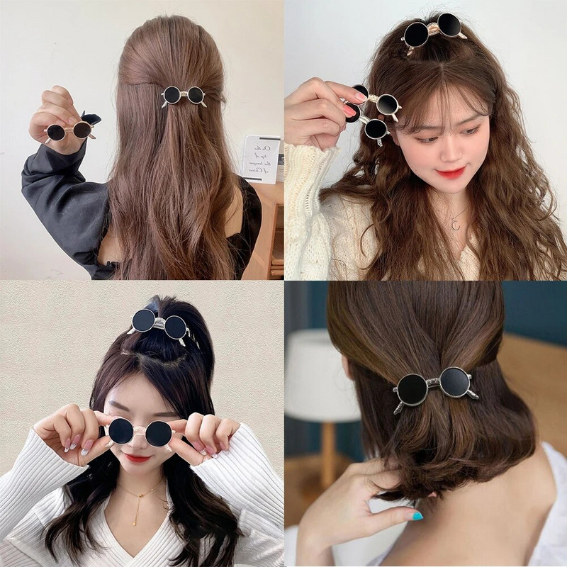 Ochelari de modă din metal Agrafă de păr Gheare Ac de primăvară Agrafe Vintage Arc Femei Grășe de păr Fete Coadă de cal Coc Accesorii pentru păr